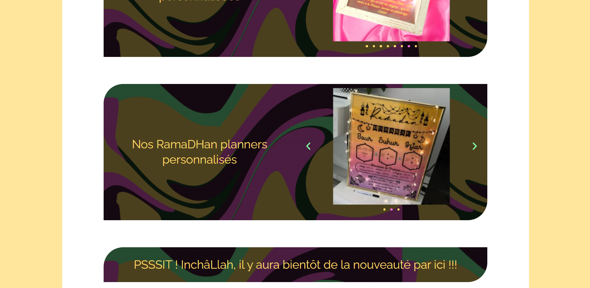 Galerie de création du site muslima creative réalisé par l'agence web éthique my halal website